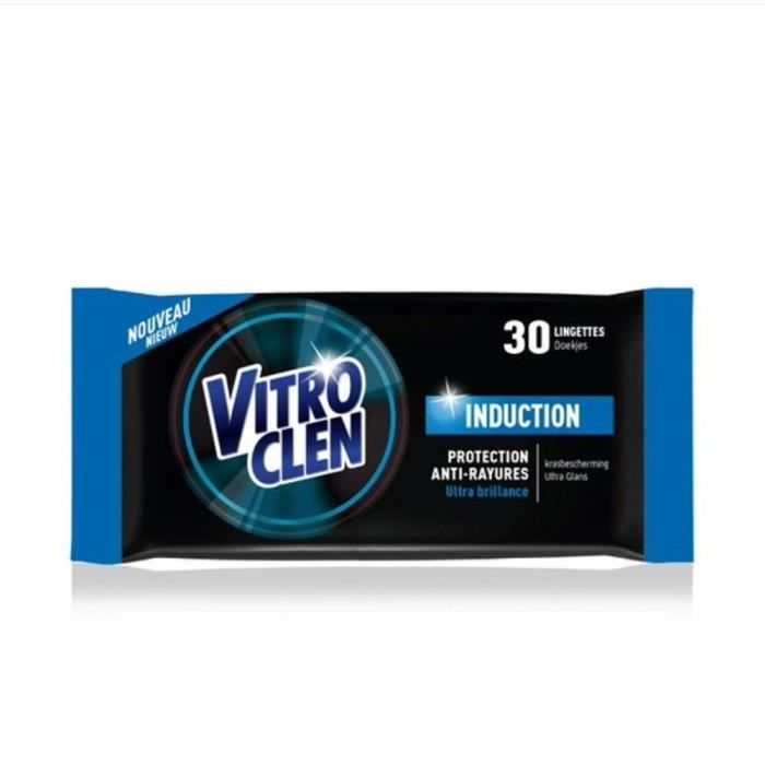 Vitroclen 30 Lingettes Induction Protection Anti Rayures Ultra