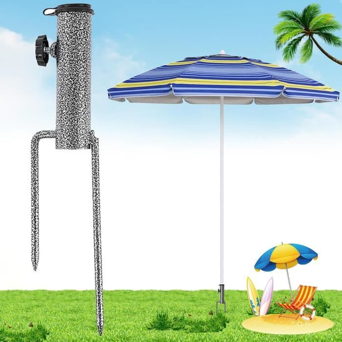 CSPARKV  33×8×3.5cm Support De Parasol, Pied De Parasol Piquet De Sol Pour Parasol En Fer Parasol Accessoires Fixation Pour Balcon Pour Tiges De Parasol Epaisseur 22 38mm 87003766