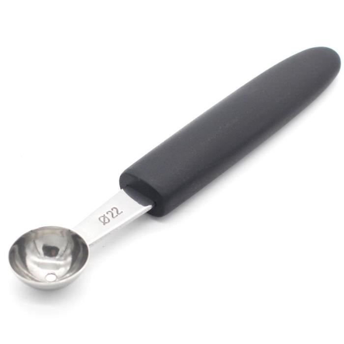 Limeow Lot 5 Cuillères à Melon Et Fruits - 2 Tailles Boules - Acier Inoxydable - Découpe Pastèque Kiwi