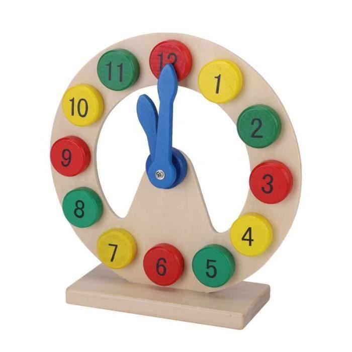 Horloge D'apprentissage Montessori En Bois - Avec Cartes Et Boulier | Pour Enseigner L'heure Aux Enfants De 3 à 8 Ans - 3