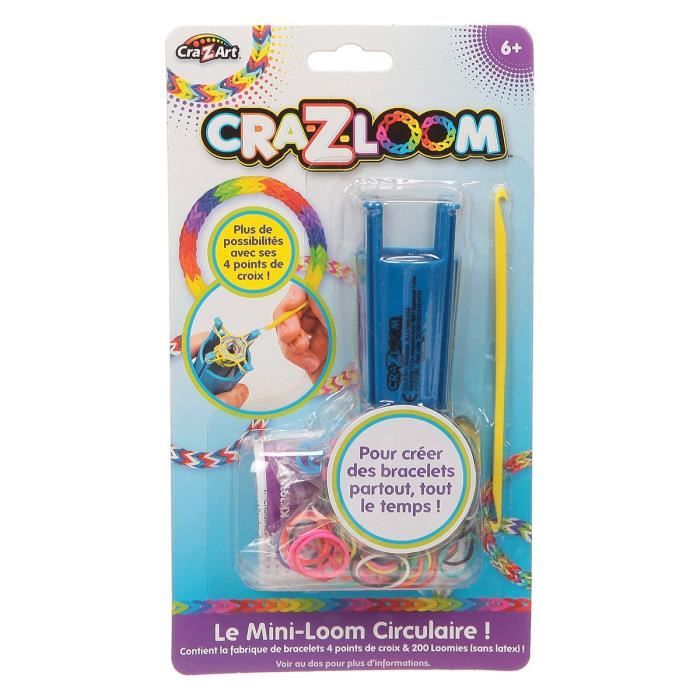 CRAZART Kit De Loisirs Créatifs - Mini Loom 4 Points De Croix
