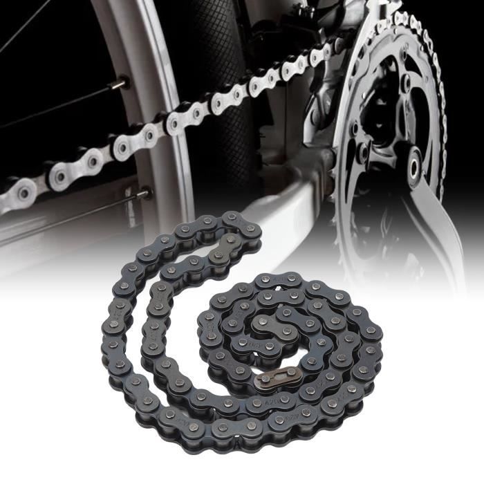 Chaîne Vélo 116 Maillons 6/7/8 Vitesses 1/2 X 3/32" – Acier Robuste + Maillon Rapide, Route & VTT