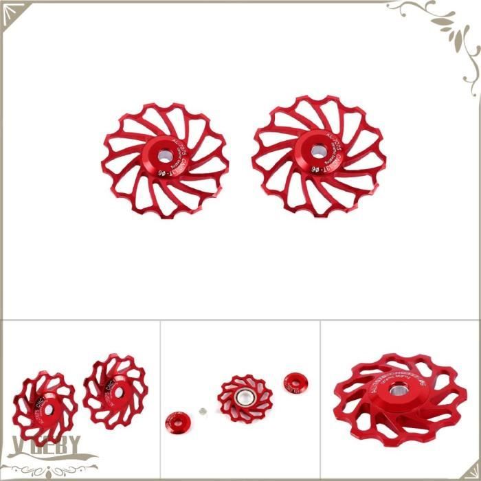 Paire De Poulies De Dérailleur 11T/13T Anodisées - Pour VTT/route