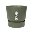 ELHO Pot de fleurs rond Greenville 25 - Extérieur - Ø 24,48 x H 23,31 cm - Vert feuille-1