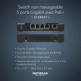NETGEAR Commutateur 5PT POE/POE + Gige Unmanaged Switch-1