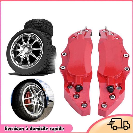 4 Pièces Kit De Couvercle D'étrier De Frein De Couvercle De Protection D' étrier De Voiture, Remplacement De Garde D'étrier De Frein à Disque En Alliage Pour Moyeu De Roues De 3 18