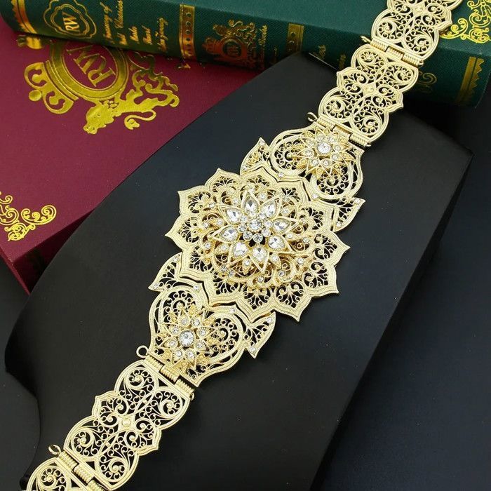 Sunspicems Ceinture Caftan Marocaine en Or pour Femme Bijoux de Mariage Arabe 1236gold B6 Blanc Cdiscount Pret a Porter