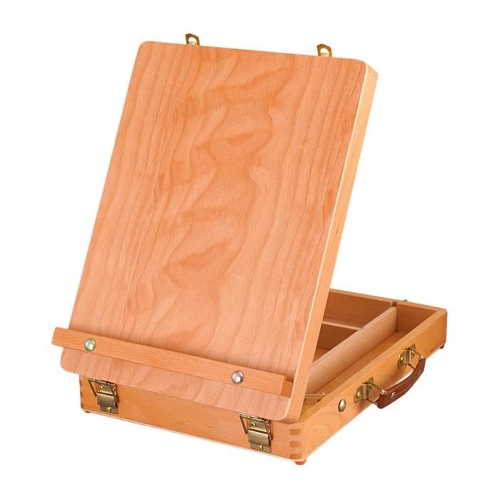 Chevalet de boîte de table en bois, chevalet, boîte de croquis