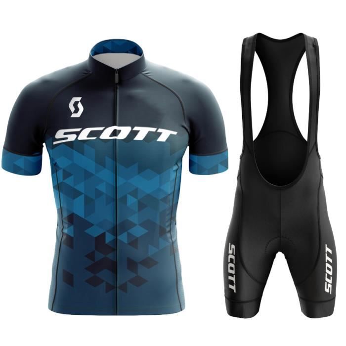 Ensemble de cyclisme d ete S SCOTT maillot de cyclisme de l equipe a manches courtes pour homme ensemb Cdiscount Sport