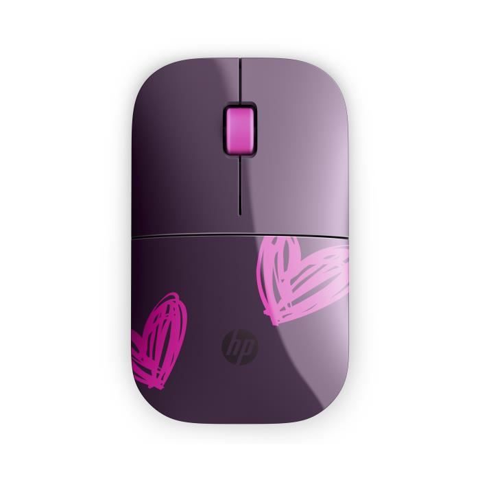 HP Souris optique sans fil - Z3700 Wireless Mouse Ladies edition - 2,4 GHz  - Violet - Cdiscount Informatique