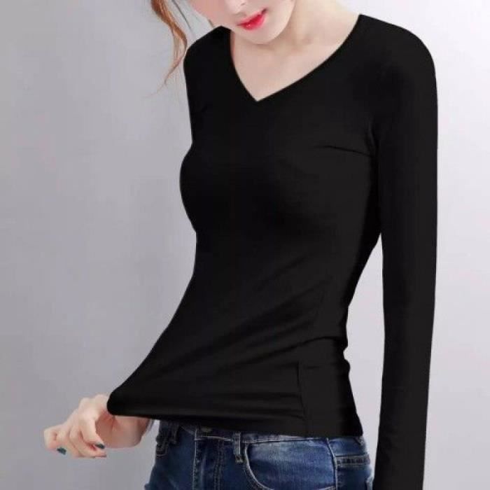 Maillot de corps femme manche longue top