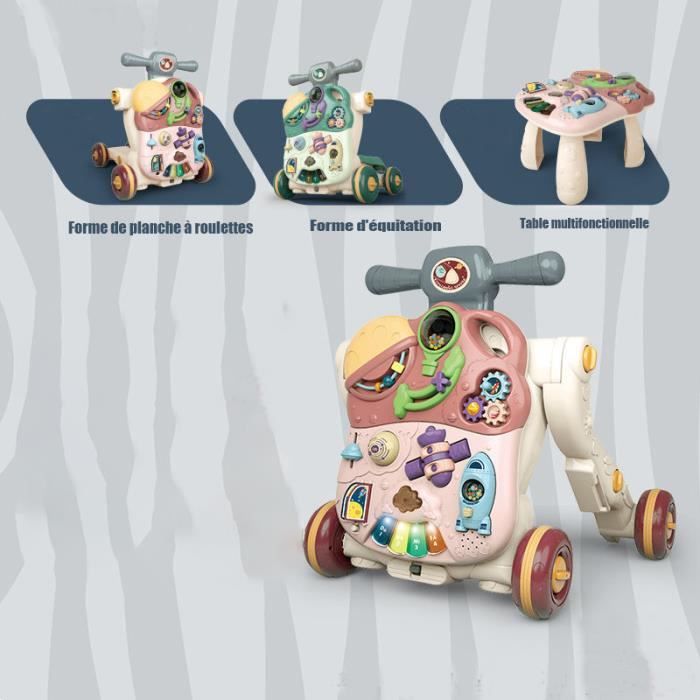 4 en 1 Bebe Apprendre a Marcher Pousseur Poussette Trotteur Bebe Multifonctionnel education precoce Garcon Fille Cdiscount Puericulture Eveil bebe