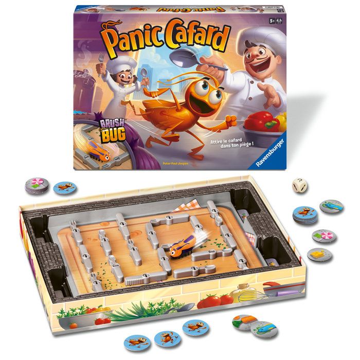 Ravensburger Panic Cafard 10ème anniversaire Phosphorescente Jeu de société Enfants et Parents Jeu de rapidité rigolo à partir de 5 ans Mixte 20973 Version française