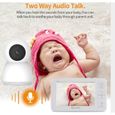 Babyphone - CAMPARK - Moniteur bébé 2.4GHz - Transmission sans fil - 4.3" Large LCD - Bébé Surveillance-2