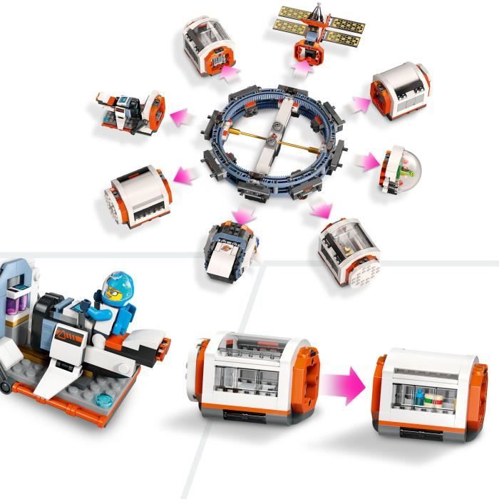 LEGO® 60433 City La Station Spatiale Modulaire, Jouet avec Navette ...