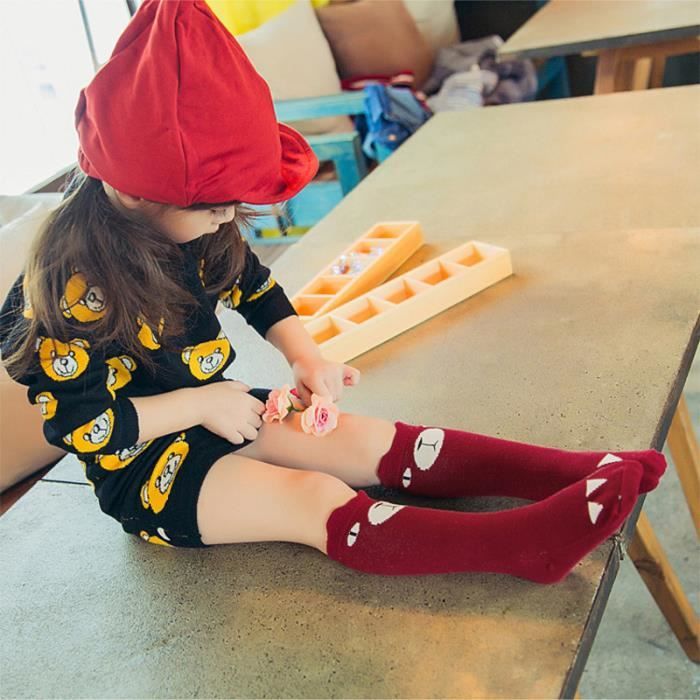 Chaussettes Hautes Cartoon Ours Mignons Pour Enfants Bebe Garcon Fille Rouge Cdiscount Pret a Porter