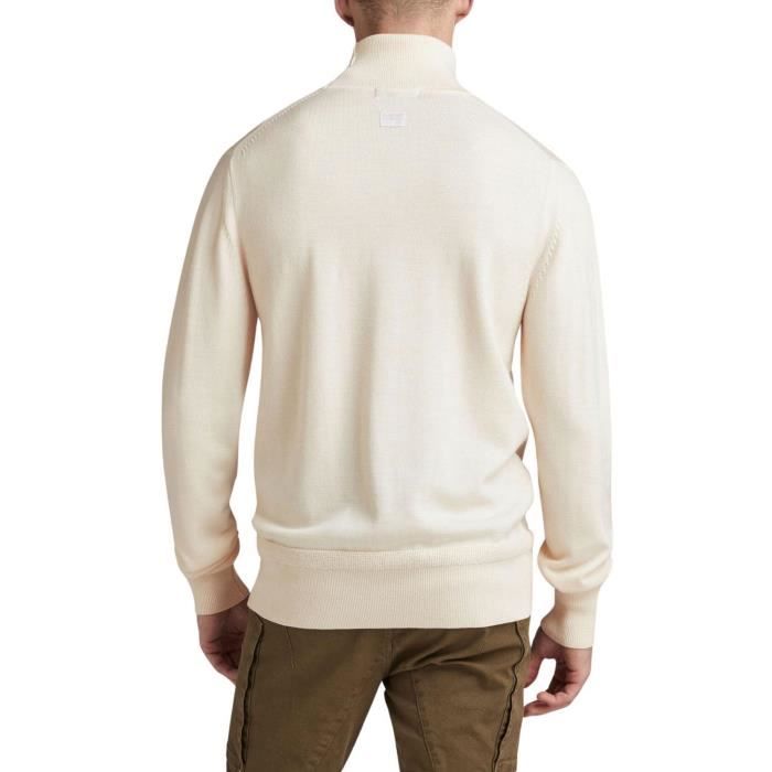 Pull G Star Premium Core Beige pour Homme G STAR Col roule Homme Beige Cdiscount Pret a Porter