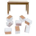 Atyhao Protège-jambes de chaise en silicone carré Housses de Pieds de Chaise de Table, 16 Protections de Pieds de outillage meuble-3