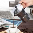 Cafetière,50-150-300-600ml cafetière en aluminium cafetière percolateur Durable poêle Moka Cafetiere - Type black pot holder-3