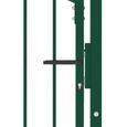 64017Haut de gamme® Portillon de Clôture - Clôture Jardin Extérieur - avec pointes Acier 100x175 cm Vert-3