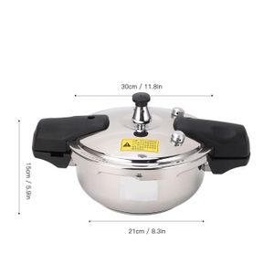 Autocuiseur Hawkins Hevibase IH20 2 Litres - Compatible Induction - Base épaisse En Aluminium - Cuisson Rapide Et Sécurité - Couvercle De Sécurité