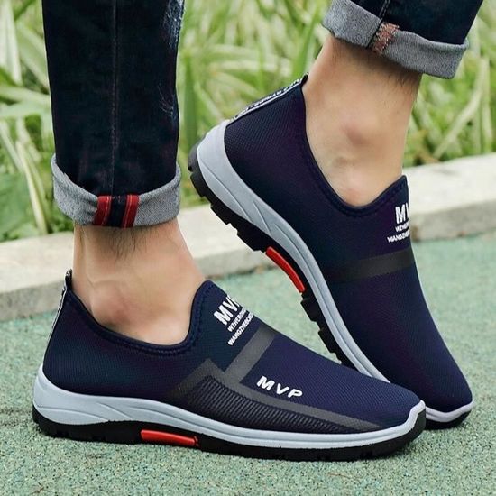 Chaussures Sans Lacets Homme - Randonnée Léger, Antidérapant, Chaud Hiver, Taille 46