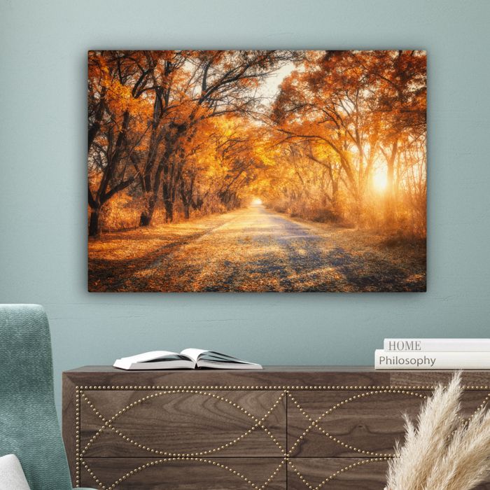 Tableau Peinture Huile Moulin Forestier, Toile Encadrée 40x35cm, Paysage Impressionniste