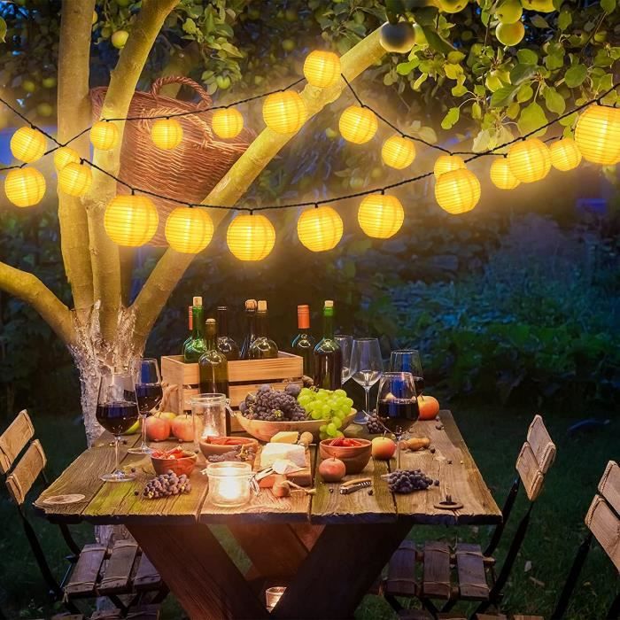 Guirlande Lumineuse Solaire Exterieure,30 LED 6,5 m Lampe de Cristal de Fée  Solaires étanches 8 modes,Lumiere Décoratives pour Jar - Cdiscount Maison