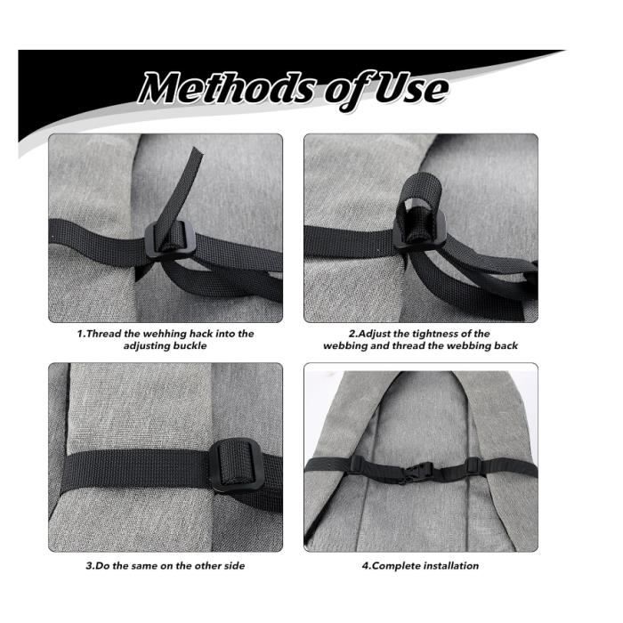 Lot De 2 Sangles De Poitrine Universelles – Réglables Jusqu’à 28 Cm, Polyester Résistant – Pour Sac à Dos Enfant Et Adulte