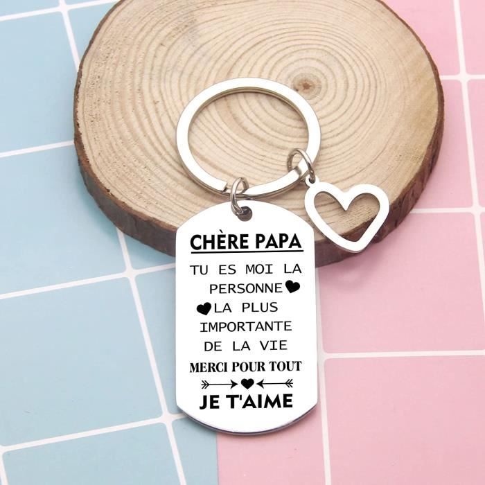 Porte Clé Cadeau Papa, Cadeau Papa Noël, Fête des Pères, Cadeau Original  Papa, Papa d'Amour, Papa St Valentin -  France