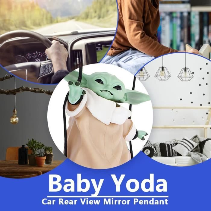 Pendentif De Rétroviseur De Voiture Baby Yoda Car-Yoda Swing Rétroviseur De Voiture  Décoration De Bande Dessinée Pièces D'Au[H60] - Cdiscount Auto