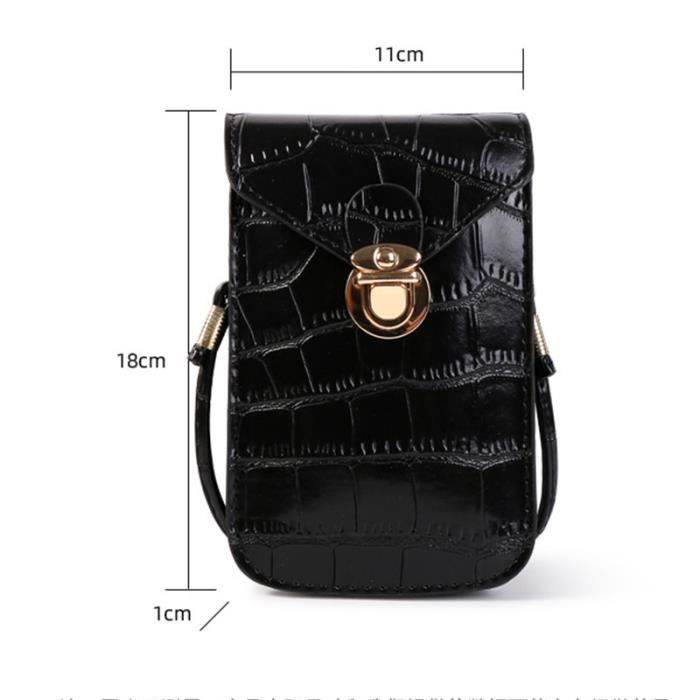 Mini sac hotsell croco noir