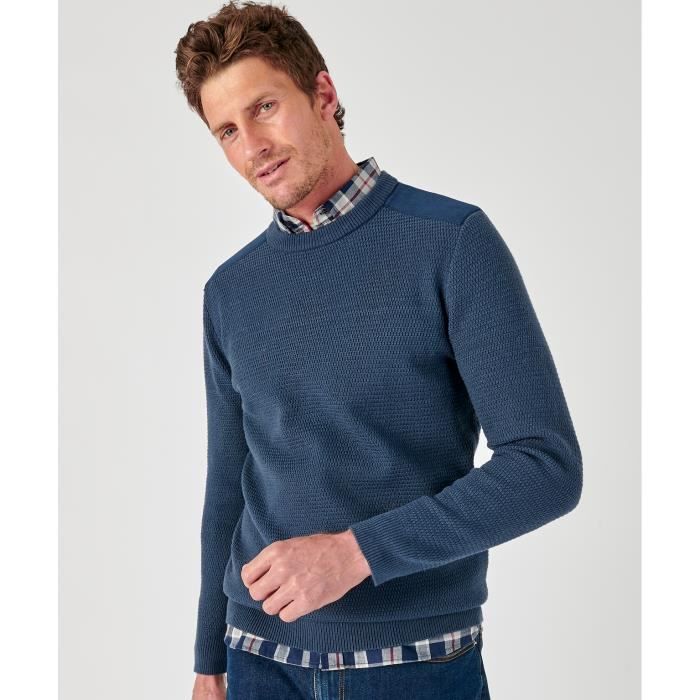 Pull maille fantaisie Thermolactyl DAMART Indigo Homme