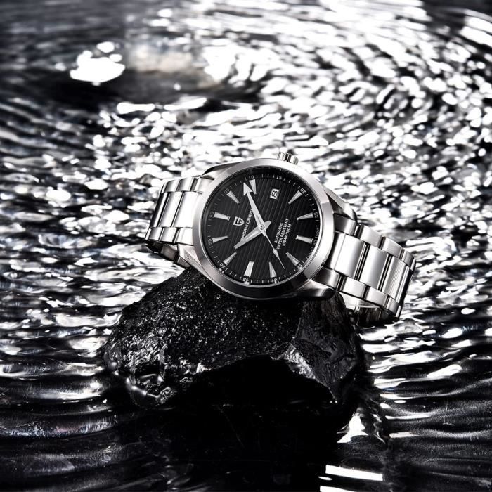 Montre automatique verre sale saphir