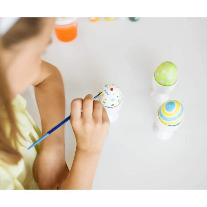 Œufs De Pâques Blancs à Décorer - Lot De 24, En Plastique, Avec Corde De Suspension - Pour Bricolage Enfant, Décoration Maison, Fêtes