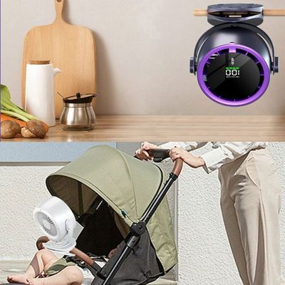 Ventilateur de bureau USB portable à 3 vitesses, mini-ventilateur pliable et suspendu, ultra silencieux pour la maison, le bureau, le bureau, bleu