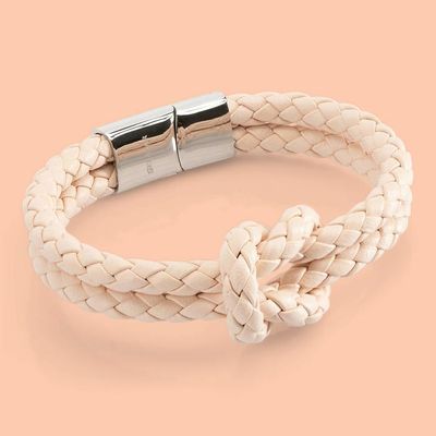 Bracelet Argent Massif Avec Breloques Nacre - 18cm, 9g, Occasion, Sans Marque