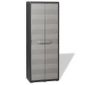 Armoire Coffre De Jardin En Plastique Noir Gris 65x38x171cm