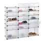 Relaxdays Meuble Chaussures Plastique Etagere 18 Casiers Systeme Plug In Portes Rangement Diy Hxlxp 125x140x36 Cm 4052025942434 Achat Vente Meuble A Chaussures Meuble A Chaussures 18 Cdiscount