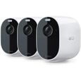Arlo Essential Spotlight - Pack de 3 caméras de surveillance Wifi sans fil - Blanc - 1K - Batterie de 6 mois - Jour et Nuit-0