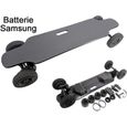 Batterie Samsung 36.6 Inch SUV Off-Road Longboard Electric Skateboard with Dual-Motor Pneumatic Tire Wheels + exchange PU wheelsNoir-0