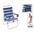 Chaise Pliante 117434 Blanc Bleu Achat Vente Chaise Cdiscount