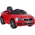 BMW X6 GT Voiture Electrique pour Enfant (2 x 25W) Rouge, 106 x 64 x 51 cm - Marche avant et arrière, Phares fonctionnels, Musique,-0