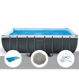 Kit piscine tubulaire Intex Ultra XTR Frame rectangulaire 5,49 x 2,74 x 1,32 m + Bâche à bulles + 20 kg de zéolite + Kit d'entretien-0
