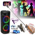 Enceinte Karaoke Mobile sur Batterie USB Bluetooth Enfant PARTY ALFA-2600 - Micro - Enceinte Perche Selfie - Anniversaire Boum Fête-0
