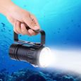 Lampe Torche Submersible IPX8 18000 LM – 15 LEDs XML2 + R&B, Poignée Support, Plongée Photo Vidéo