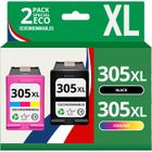 123CONSOMMABLES - 305XL - Cartouches d'encre compatibles avec HP 305 XL pour HP DeskJet 2700 2720e 2720 2710 4120 4120e 4130 HP