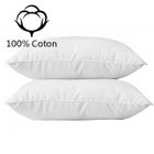 Oreiller 40x60cm Lot de 2 - LEOCLOTHO - Garnissage de Microfibre - Blanc - Doux Oreillers Anti-Transpiration
