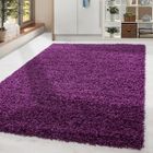 ONLINETEX24 Homebyhome Tapis de Salon Shaggy Uni Tapis Violet 240x340 cm Chambre Tapis Poil Long Moelleux et Doux
