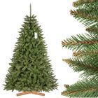 FAIRYTREES 220cm Sapin de Noël artificiel Épicéa - socle en bois - diamètre 135cm